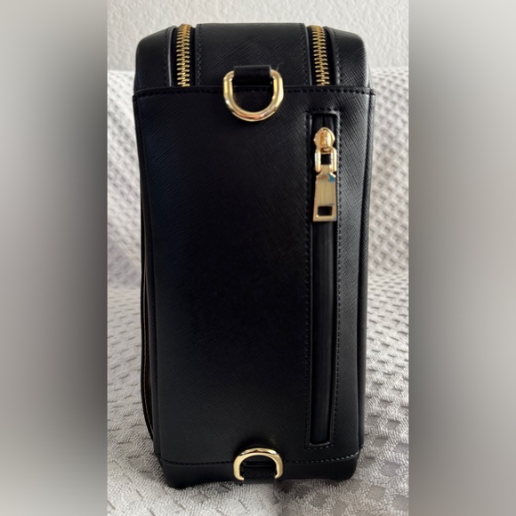 🆕 La Mansio One Half-Pack Modular Travel Bag Black Saffiano Leather Retail $567 - Picture 2 of 8